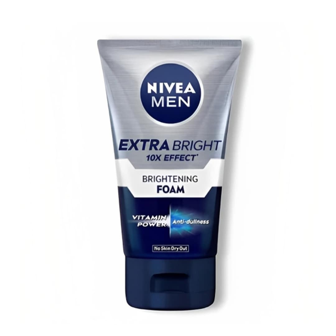 Nivea Men Extra Bright 10X Effect Brightening Foam (100gm)