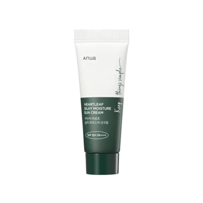 Anua Heartleaf Silky Moisture Sun Cream with SPF 50+ PA++++ (10 ml)