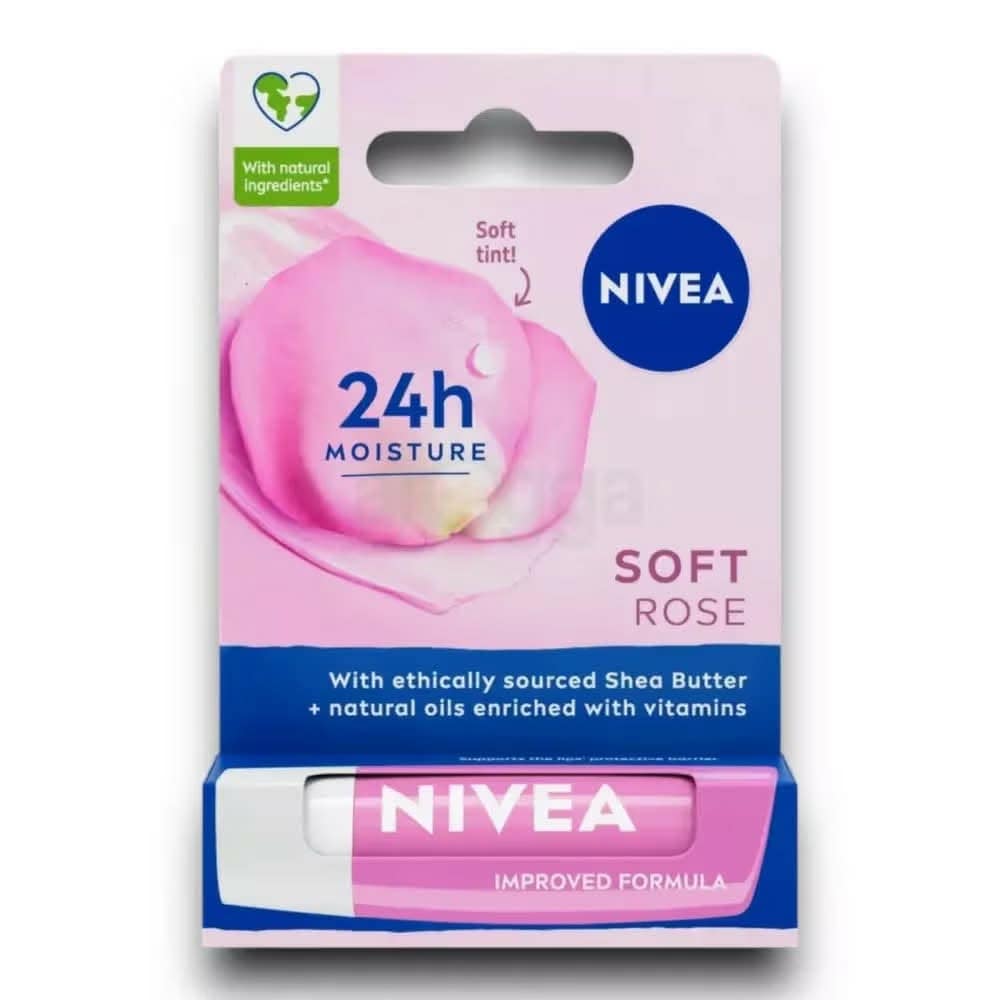 Nivea Caring Lip Balm Soft Rose – 4.8gm