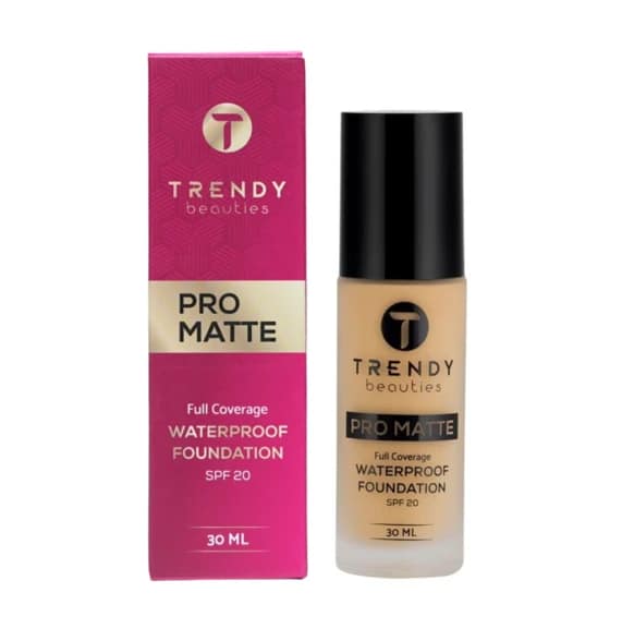 TRENDY Beauties Pro Matte Full Coverage Waterproof Foundation SPF20 - 04 Golden (30 ml)