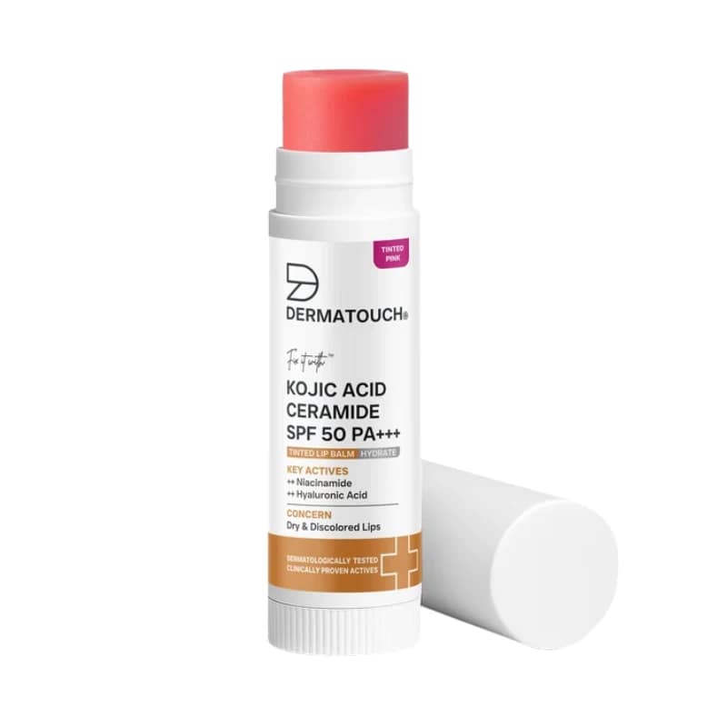 Dermatouch Kojic Acid Ceramide Spf 50 Pa+++ Tinted Pink Lip Balm 5g