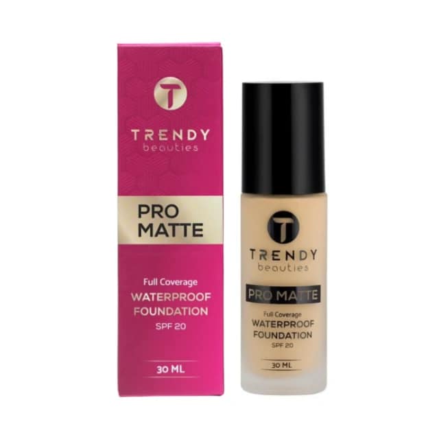 TRENDY Beauties Pro Matte Full Coverage Waterproof Foundation SPF20 - 03 Honey (30 ml)