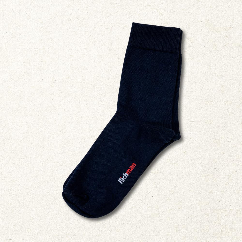 Richman Premium Cotton Navy Color Men’s Long Socks