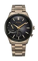 Titan Stellar Quartz Multifunction Brown Dial Stainless Steel Strap Watch for Men 10009KM03