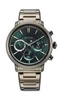 Titan Stellar Quartz Multifunction Green Dial Stainless Steel Strap Watch for Men 10012QM01