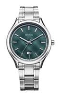 Titan Palette Of Time Quartz Analog with Date Green Dial Stainless Steel Strap Watch For Men 10033SM03