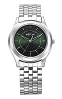 Titan Karishma Zing Quartz Analog Green Dial Stainless Steel Strap Watch for Men 1648SM01