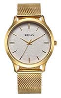 Titan Karishma Quartz Analog White Dial Stainless Steel Strap Watch for Men 1825YM11