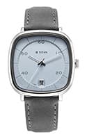 Titan Neo Curve Quartz Analog Anthracite Dial Grey Leather Strap Watch for Men 1885SL01