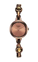 Titan Raga Viva Quartz Analog Rose Gold Dial Brown Metal Strap Watch for Women 2576QM01