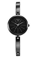 Titan Raga Viva Quartz Analog Black Dial Grey Metal Strap Watch for Women 2606QM04