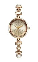 Titan Raga Viva Quartz Analog Champagne Dial Metal Strap Watch for Women 2606WM12