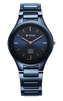 Titan Edge Ceramic Blue Dial Analog Ceramic Strap watch for Women 2653QC03