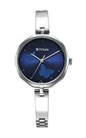 Titan Karishma Quartz Analog Blue Dial Stainless Steel Strap Watch for Women 2702SM02