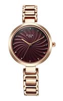Titan Raga Memoirs Quartz Analog Burgundy Dial With Rose Gold Color Metal Strap Watch For Women 2752WM01