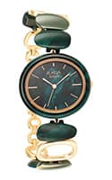 Titan Raga Ceramics Green Dial Analog Metal Strap Watch for Women 95146KD02