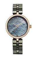 Titan Purple Ceramics Quartz Analog Mother of Pearl Dial Green Ceramic Strap Watch For Women 95215KC04