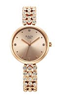 Titan Raga Showstopper Quartz Analog Rose Gold Dial Metal Strap Watch for Women 95262WM01