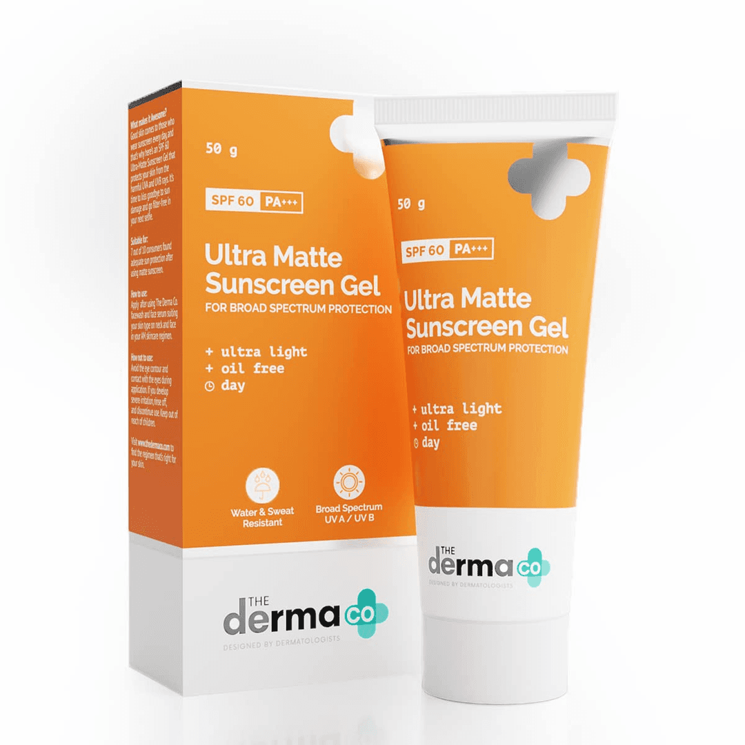 The Derma Co Ultra Matte Sunscreen Gel SPF 60 P+++ 50g