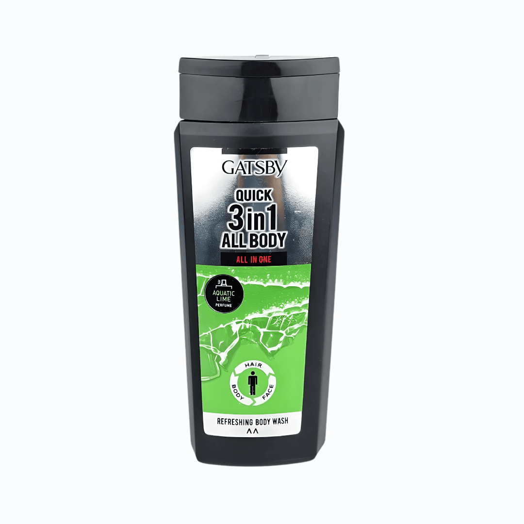 Gatsby Quick 3-in-1 All Body Wash Aquatic Lime (250.0ml)