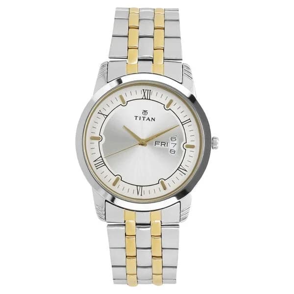 Titan Metal Silver Analog Watch- NS1774BM01