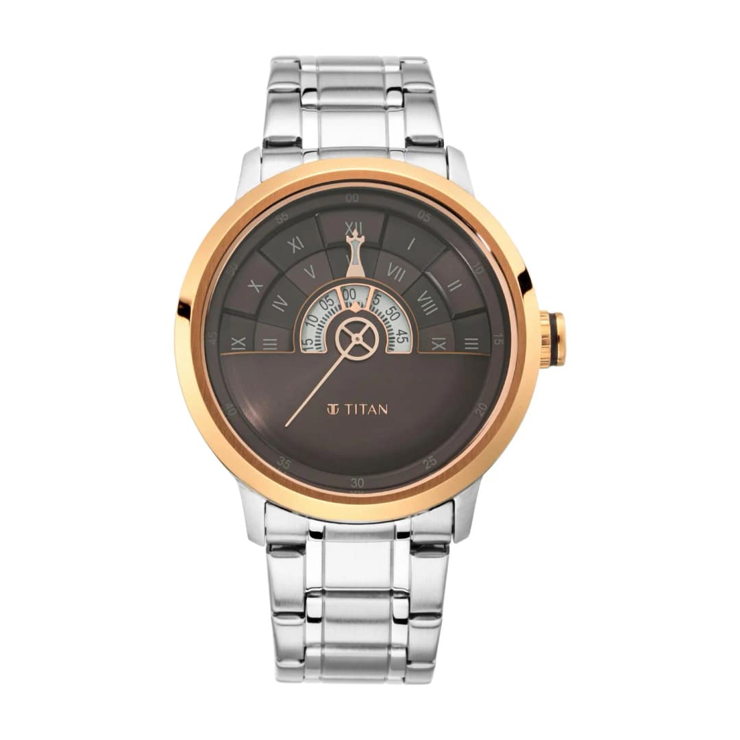 Titan Grandmaster Stainless Steel Strap Watch- NS1828KM02