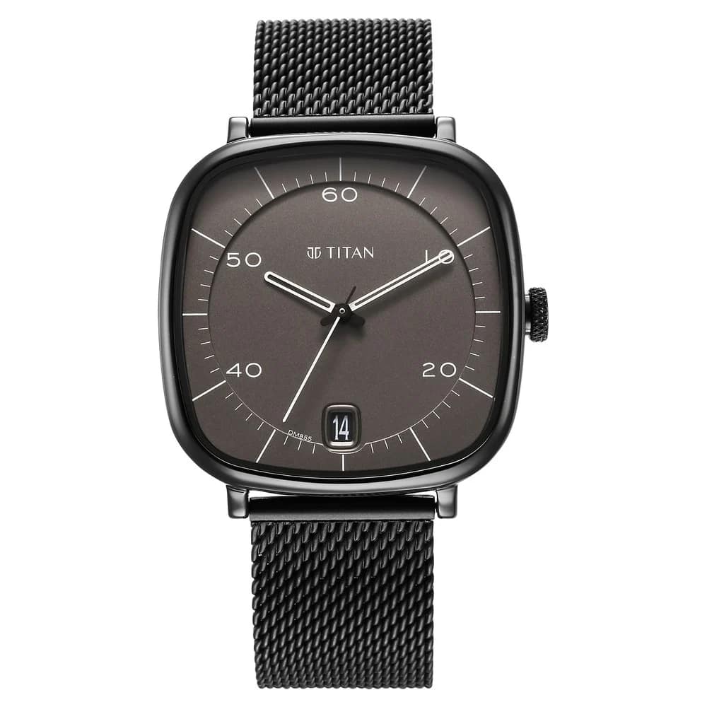 Titan Neo Curve Stainless Steel Strap Watch- NS1885NM01