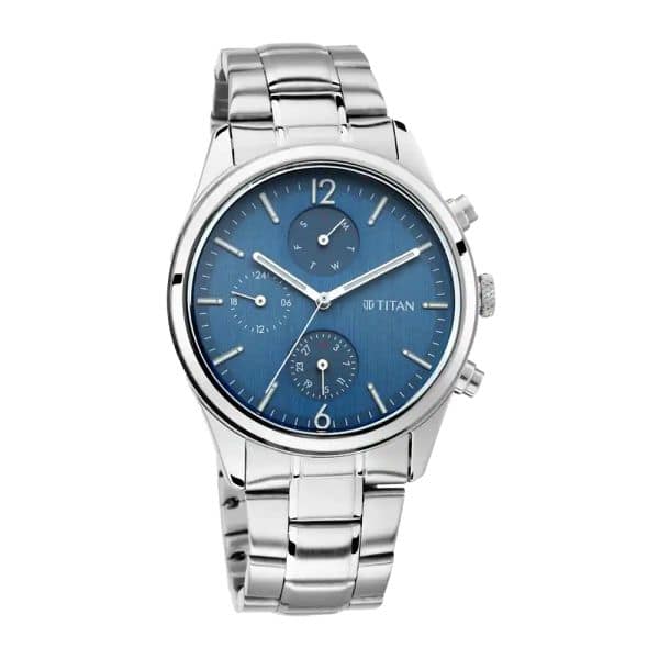 Titan Multifunctional Watch with Metallic Accents- NS1805SM03