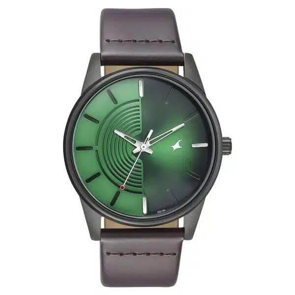 Fastrack Leather Strap Watch- 3305NL01