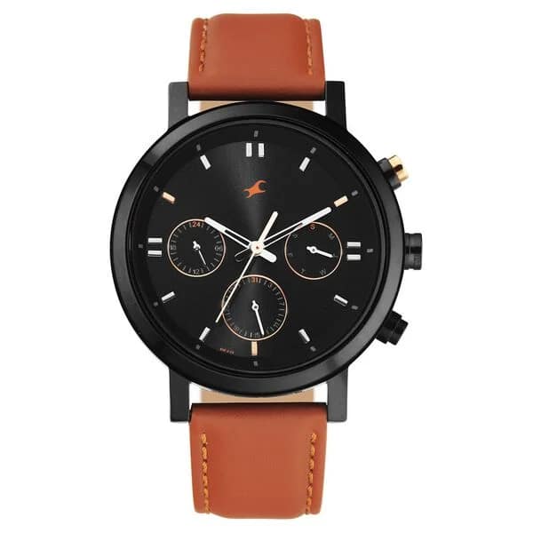 Fastrack 3287KL01 Leather Strap Watch for Gents