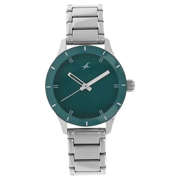 Fastrack NR6078SM01 Blue Dial Stainless Steel Strap Watch