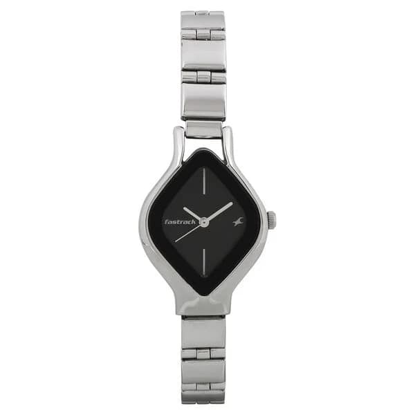 Fastrack Quartz Analog Black Dial Stainless Steel Strap Watch- NR6109SM02