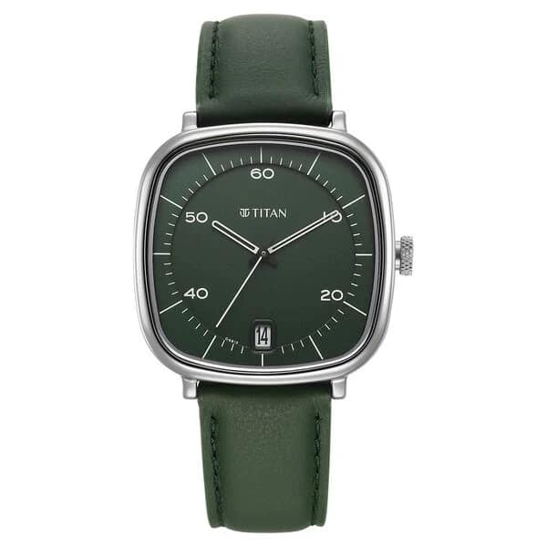 Titan Neo Curve 1885SL04 Green Dial Stainless Steel Strap Watch For Men