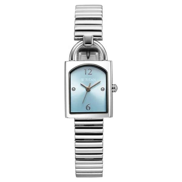 Titan Metro 95303SM01 Blue Dial Stainless Steel Strap Watch For Women