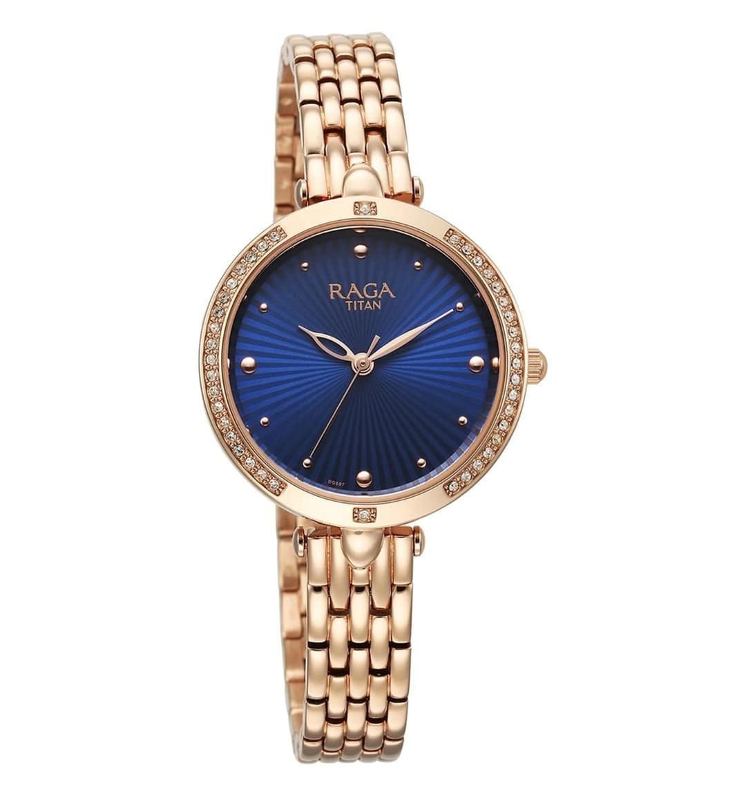 Titan NS95266WM01 Raga Showstopper Blue Dial Metal Strap Watch