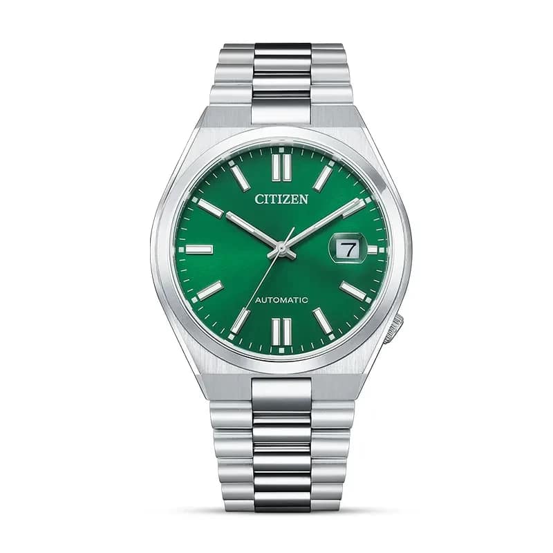 CITIZEN AUTOMATIC GENTS WATCH GREEN DIAL - NJ0150-81X