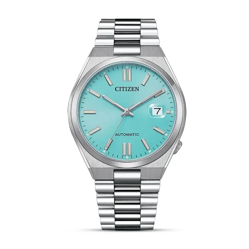 CITIZEN AUTOMATIC GENTS WATCH LIGHT BLUE DIAL - NJ0151-88M