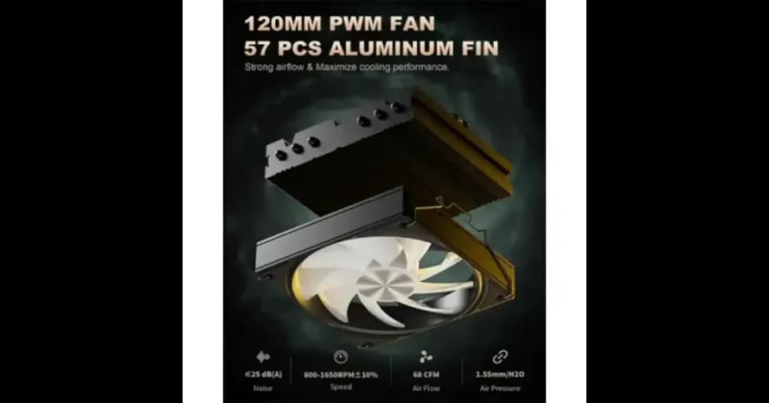 upHere H85KC6 ARGB 120mm Air CPU Cooler