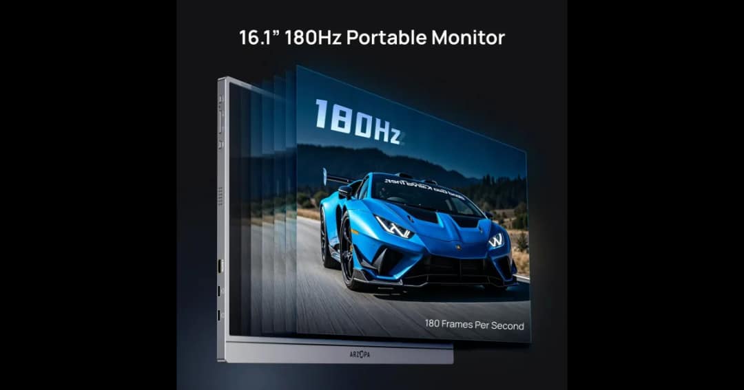 Arzopa Z3FC 16.1" 2K QHD 180Hz IPS Portable Gaming Monitor