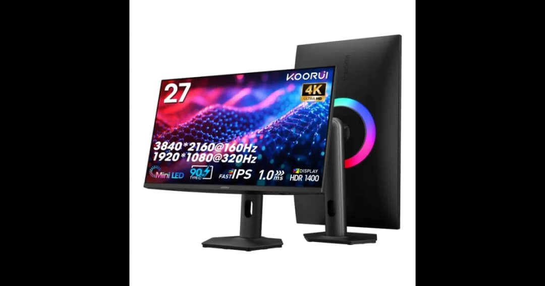 KOORUI S2741LM 27" 320Hz 4K UHD Mini LED Gaming Monitor