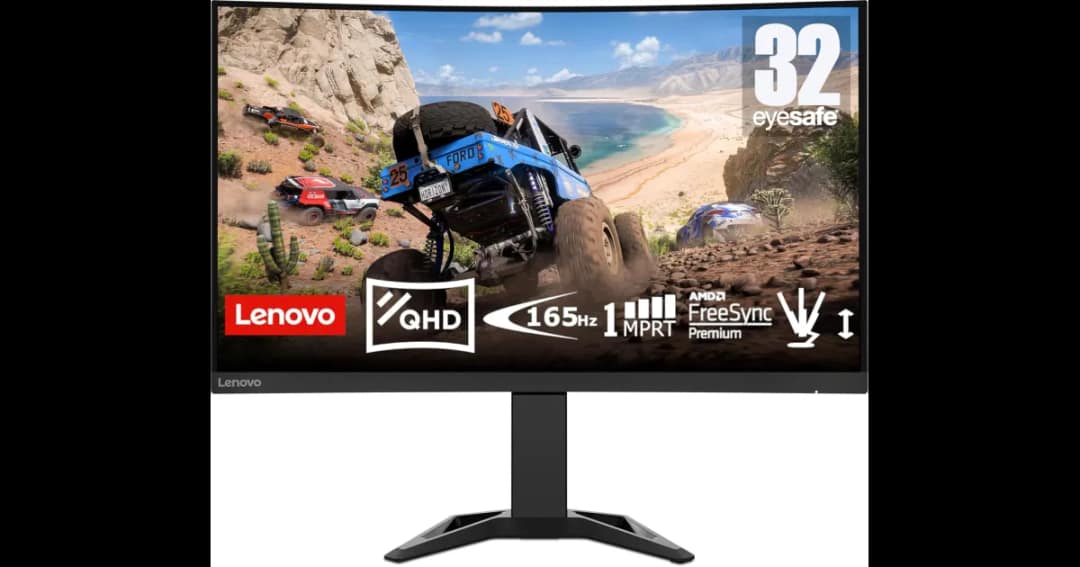 Lenovo G32qc-30 32" 165Hz QHD Curved Gaming Monitor