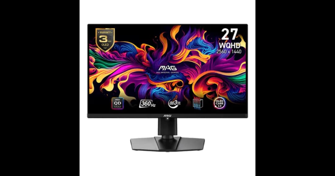MSI MAG 271QPX QD-OLED E2 26.5" 2K WQHD 240Hz QD-OLED Gaming Monitor