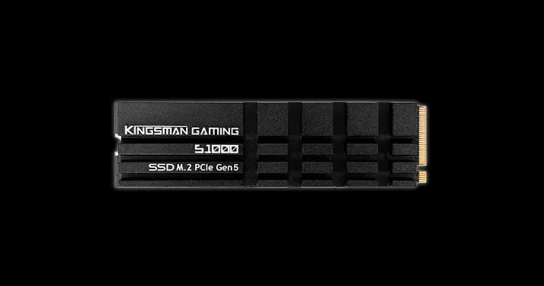 AITC KINGSMAN S1000 1TB M.2 2280 PCIe Gen5x4 NVMe 2.0 SSD With DRAM & Heatshink
