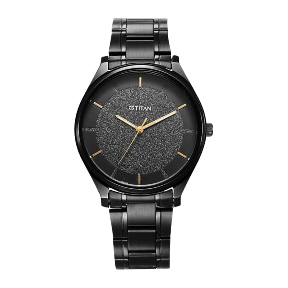 Titan Quartz Analog Black Dial Watch for Men NS1802NM01