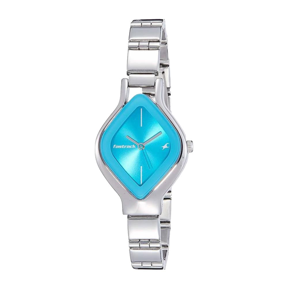 Fastrack Quartz Analog Blue Dial Stainless Steel Strap Watch for Girls NR6109SM03
