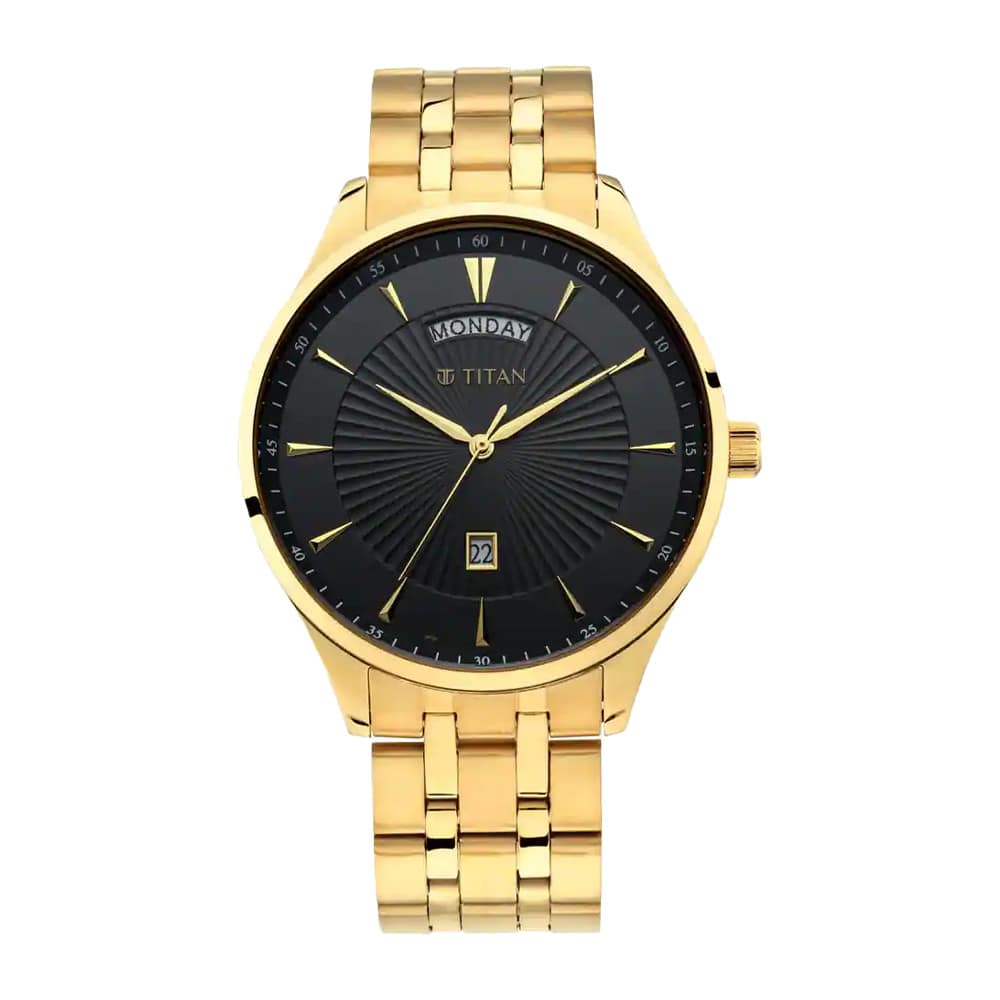 Titan Regalia Opulent Stainless Steel Watch NR90127YM02