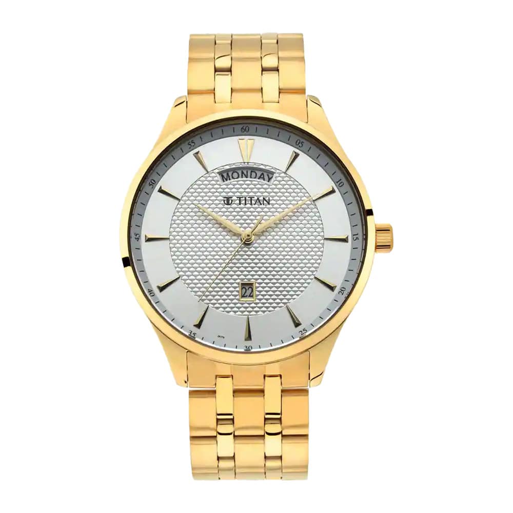 Titan Regalia Opulent Stainless Steel Watch NR90127YM01