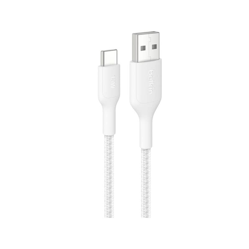 Belkin 15W USB-A to USB-C Braided Cable (2 Meter)