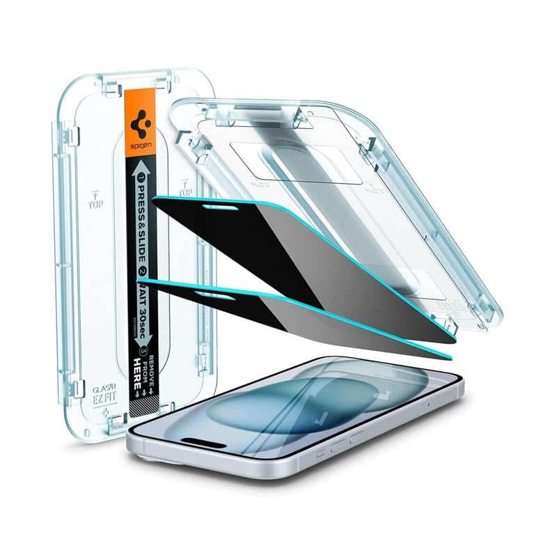 Spigen Glas tR EZ Fit Privacy Screen Protector for iPhone 16/15 (1Pc)