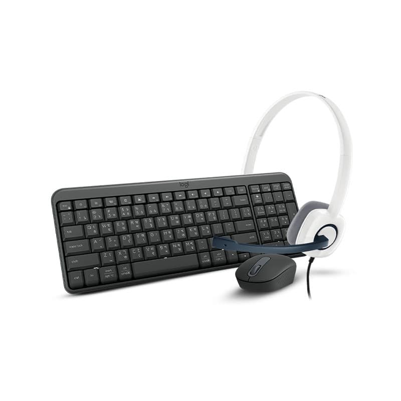 Logitech MK250 Wireless Keyboard Mouse & H150 STEREO Headset Combo